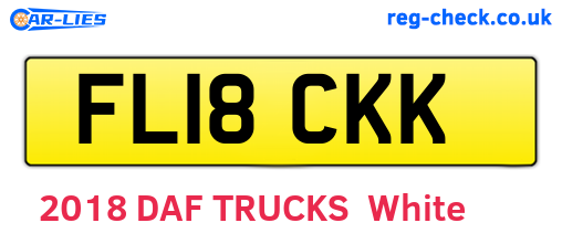 FL18CKK are the vehicle registration plates.