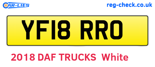 YF18RRO are the vehicle registration plates.