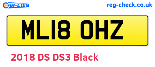 ML18OHZ are the vehicle registration plates.