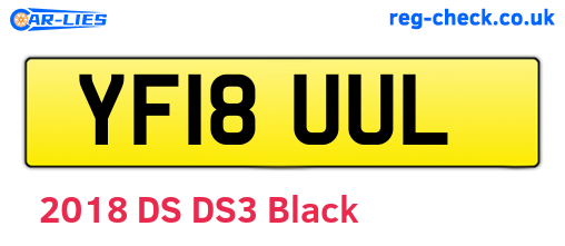 YF18UUL are the vehicle registration plates.