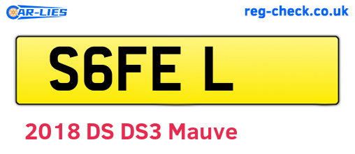S6FEL are the vehicle registration plates.