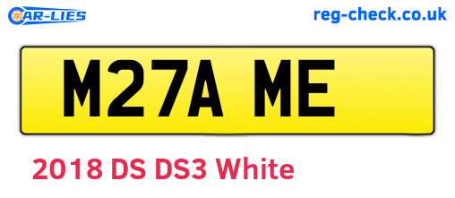 M27AME are the vehicle registration plates.