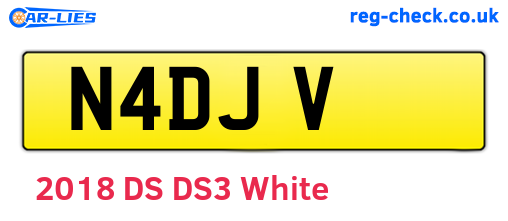 N4DJV are the vehicle registration plates.