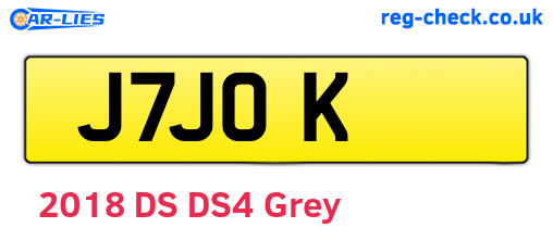 J7JOK are the vehicle registration plates.