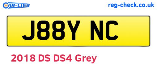 J88YNC are the vehicle registration plates.