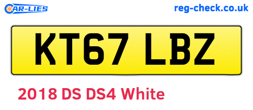 KT67LBZ are the vehicle registration plates.