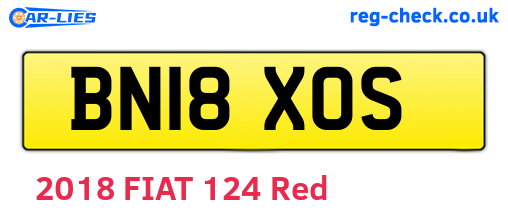 BN18XOS are the vehicle registration plates.