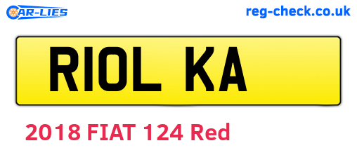 R10LKA are the vehicle registration plates.