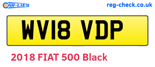WV18VDP are the vehicle registration plates.