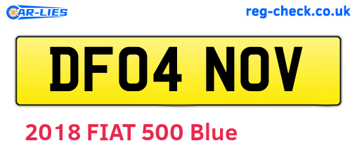 DF04NOV are the vehicle registration plates.
