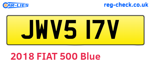 JWV517V are the vehicle registration plates.