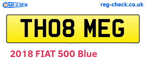 TH08MEG are the vehicle registration plates.