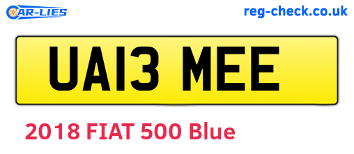 UA13MEE are the vehicle registration plates.