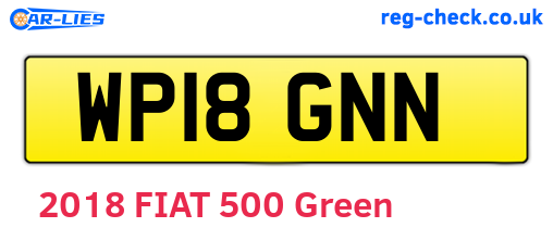WP18GNN are the vehicle registration plates.