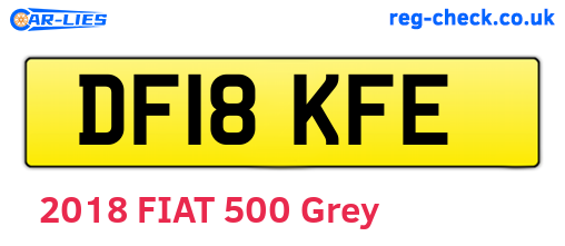 DF18KFE are the vehicle registration plates.