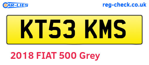 KT53KMS are the vehicle registration plates.