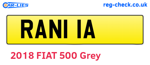 RAN11A are the vehicle registration plates.