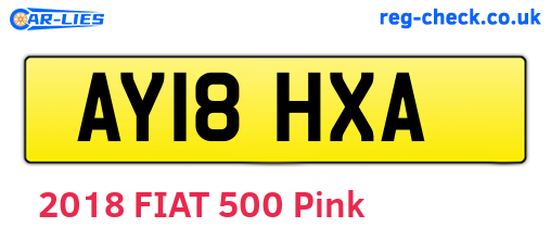AY18HXA are the vehicle registration plates.