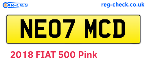 NE07MCD are the vehicle registration plates.