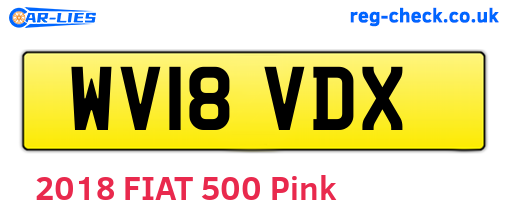 WV18VDX are the vehicle registration plates.