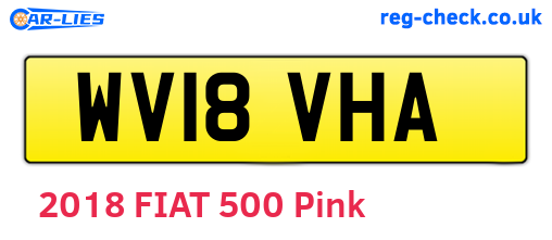 WV18VHA are the vehicle registration plates.