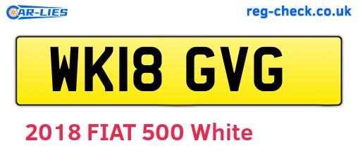 WK18GVG are the vehicle registration plates.