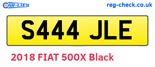 S444JLE are the vehicle registration plates.