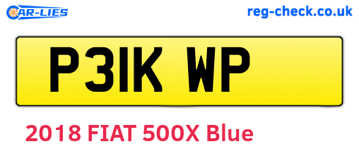 P31KWP are the vehicle registration plates.