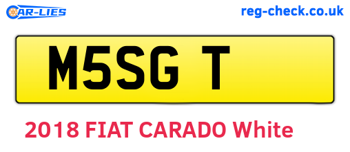 M5SGT are the vehicle registration plates.