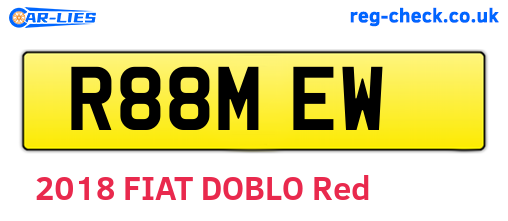 R88MEW are the vehicle registration plates.