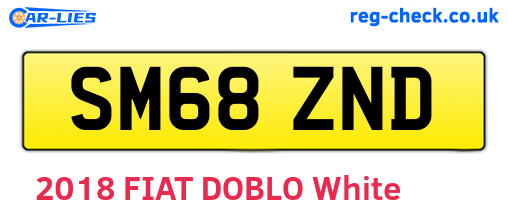 SM68ZND are the vehicle registration plates.