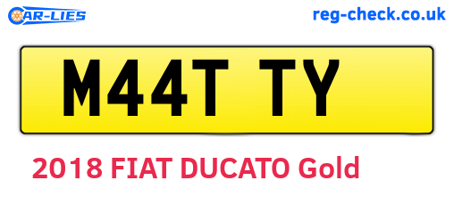 M44TTY are the vehicle registration plates.
