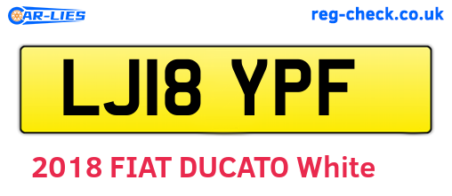 LJ18YPF are the vehicle registration plates.