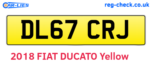 DL67CRJ are the vehicle registration plates.