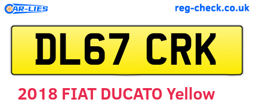 DL67CRK are the vehicle registration plates.