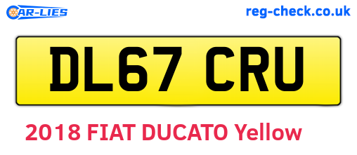 DL67CRU are the vehicle registration plates.