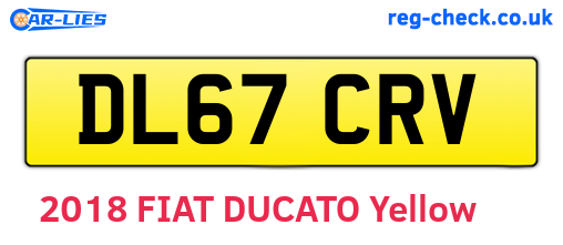 DL67CRV are the vehicle registration plates.