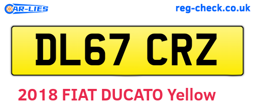 DL67CRZ are the vehicle registration plates.