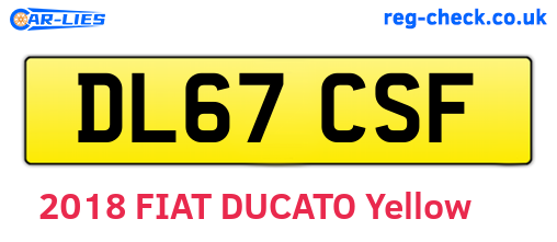 DL67CSF are the vehicle registration plates.