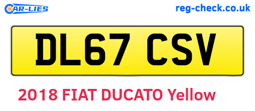 DL67CSV are the vehicle registration plates.