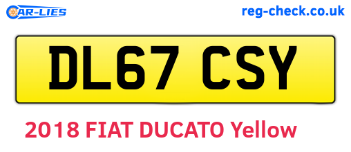 DL67CSY are the vehicle registration plates.