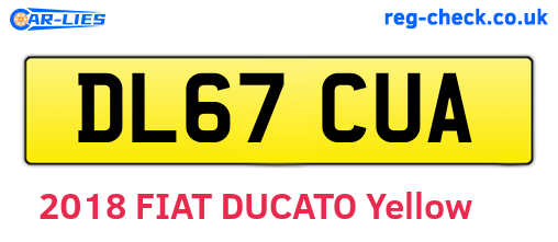 DL67CUA are the vehicle registration plates.