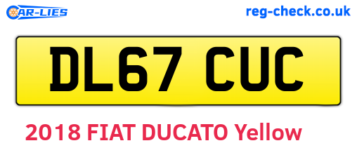DL67CUC are the vehicle registration plates.