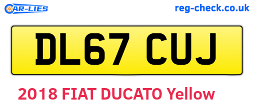 DL67CUJ are the vehicle registration plates.