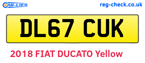 DL67CUK are the vehicle registration plates.