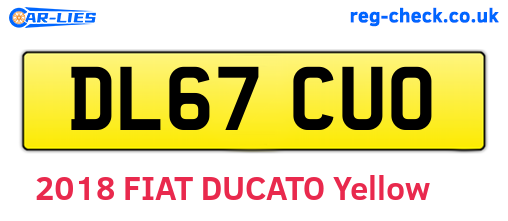 DL67CUO are the vehicle registration plates.