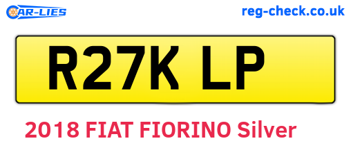 R27KLP are the vehicle registration plates.