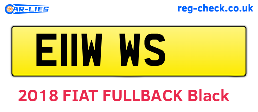 E11WWS are the vehicle registration plates.