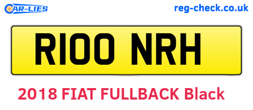 R100NRH are the vehicle registration plates.