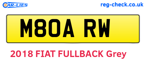 M80ARW are the vehicle registration plates.